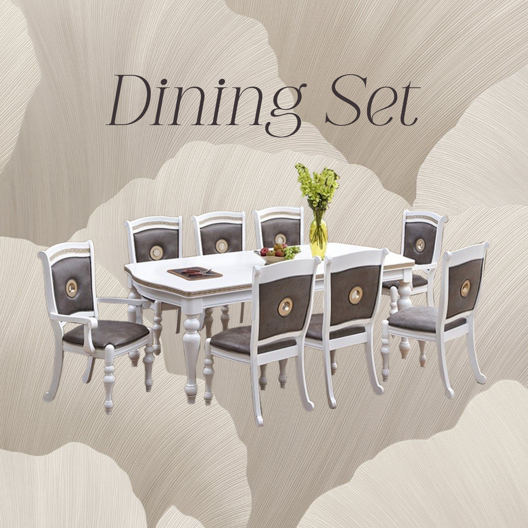CKE GOLD 21-321 (1+8) WOODEN DINING SET